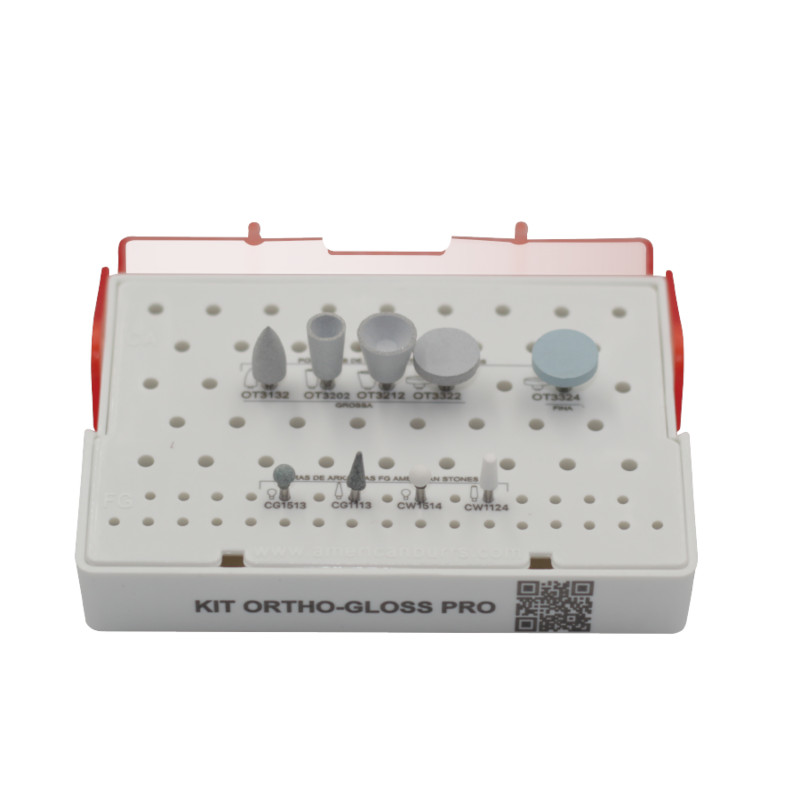 KIT ORTHOGLOSS PRO P/PULIDO POST-ORTODONCIA AMERICAN BURRS