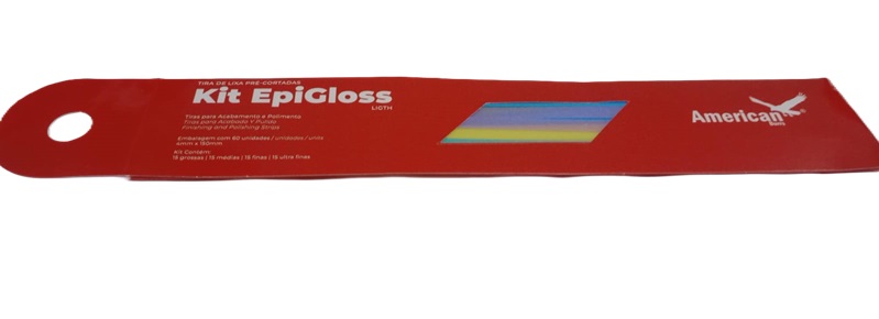 TIRAS ABRASIVAS EPIGLOSS 4MM LIGHT PREFORMADA KIT AMERICAN BURRS