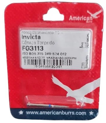 FRESA DIAMANTE INVICTA CONICA TORPEDO FG3113 RAZOR AMERICAN BURRS