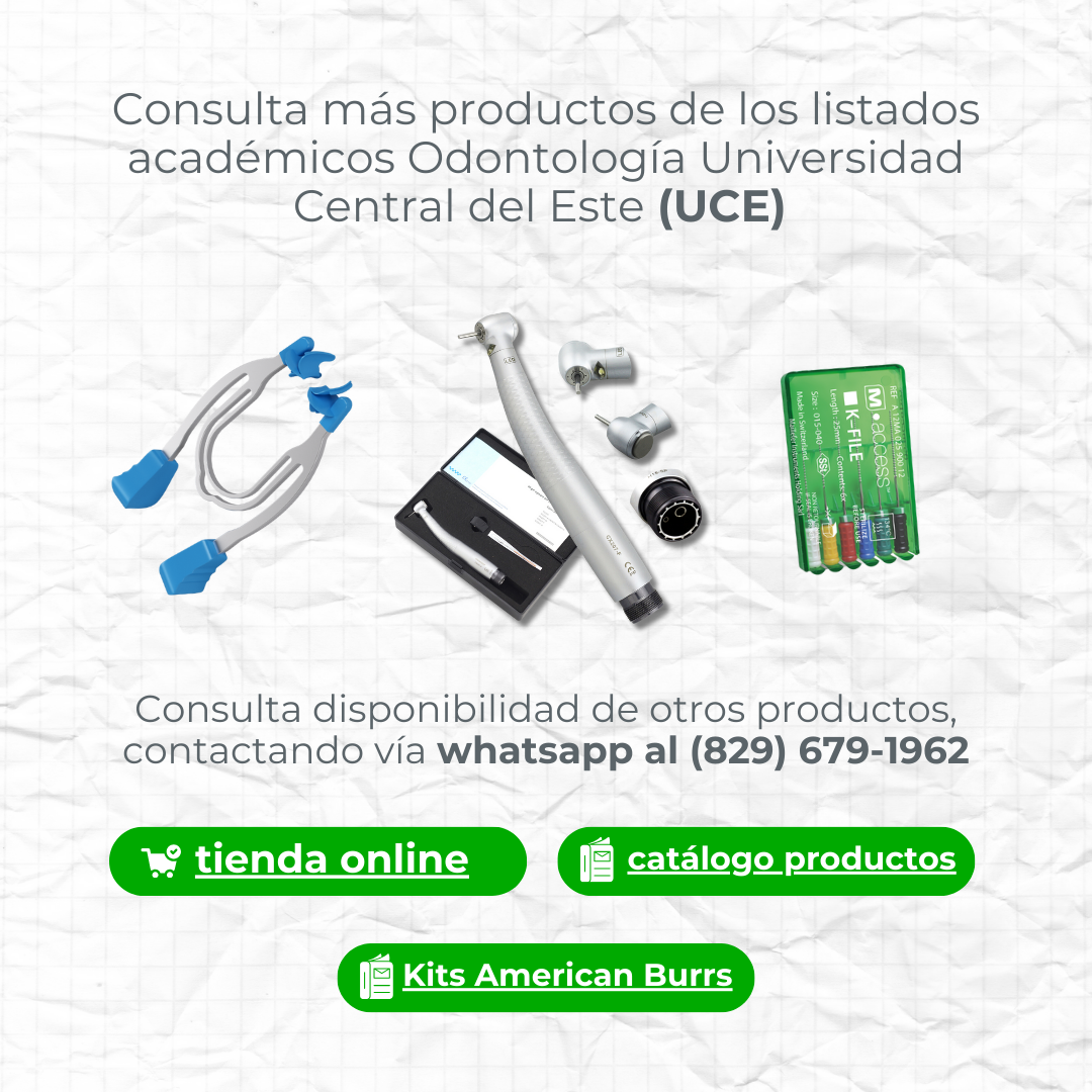 KIT ACADEMICO UCE GRADO OPERATORIA PREPARO, TERMINACION Y PULIDO AMERICAN BURRS
