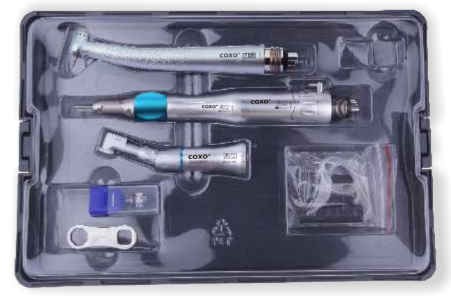 KIT TURBINA Y MICROMOTOR  C/CONTRANGULO Y PIEZA RECTA COXO