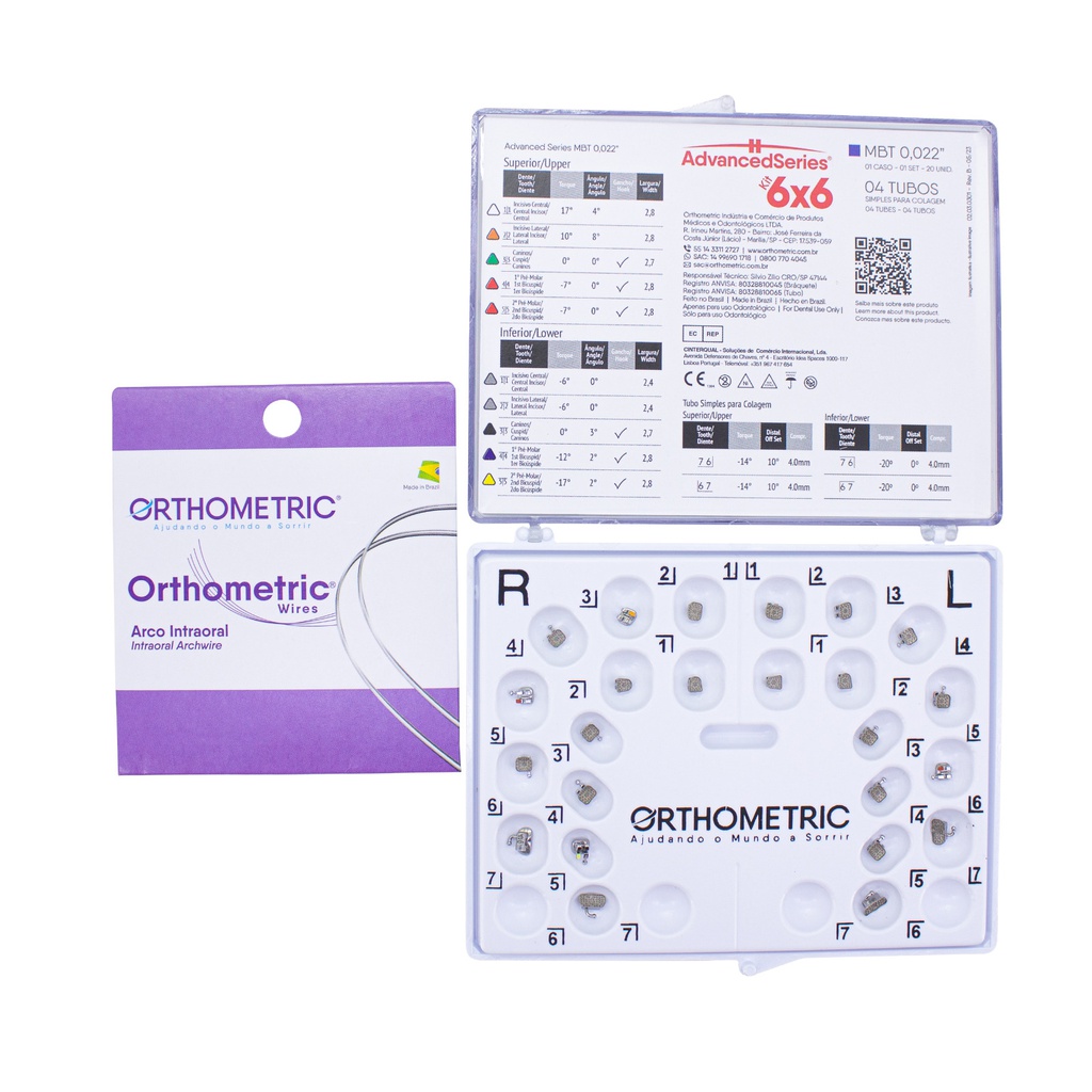 BRACKET ADVANCED MBT ORTHOMETRIC KIT 1/1 PROMO (4 TUBOS + ARCOS)