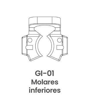 GRAPA P/AISLAMIENTO INDUSBELLO TRANSPARENTE G1 MOLARES INFERIORES KIT 15/1