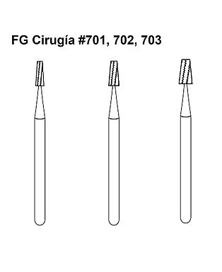 FRESA CARBIDE P/CIRUGIA FGC703 RAZOR AMERICAN BURRS