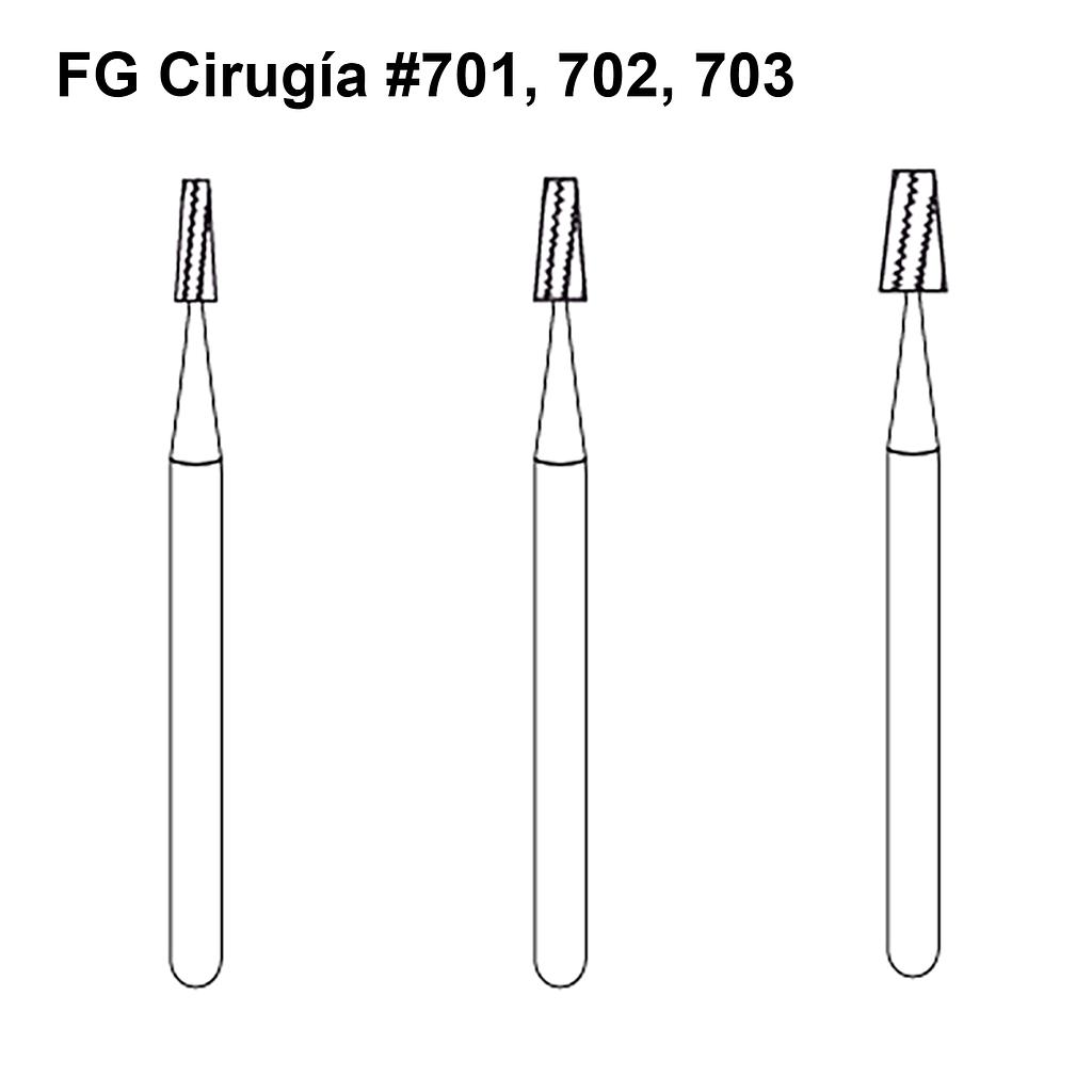 FRESA CARBIDE P/CIRUGIA FGC703 RAZOR AMERICAN BURRS
