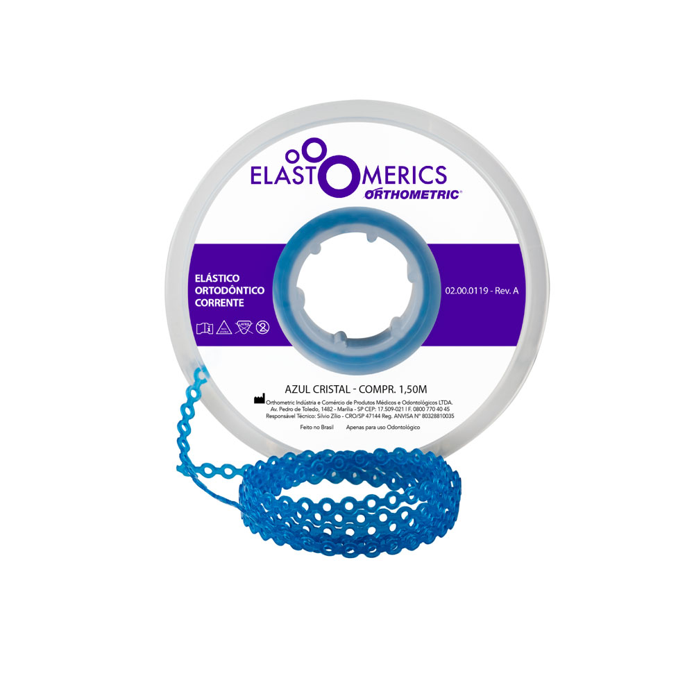 ELASTICOS CADENETA MEDIO AZUL CRISTAL 1.5M ORTHOMETRIC