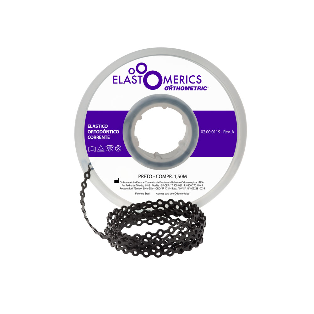 ELASTICOS CADENETA MEDIO NEGRO 1.5M ORTHOMETRIC