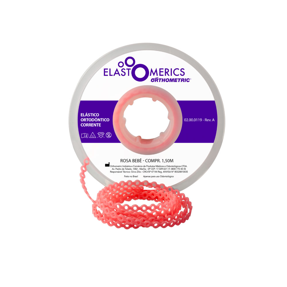 ELASTICOS CADENETA MEDIO ROSA CRISTAL 1.5M ORTHOMETRIC