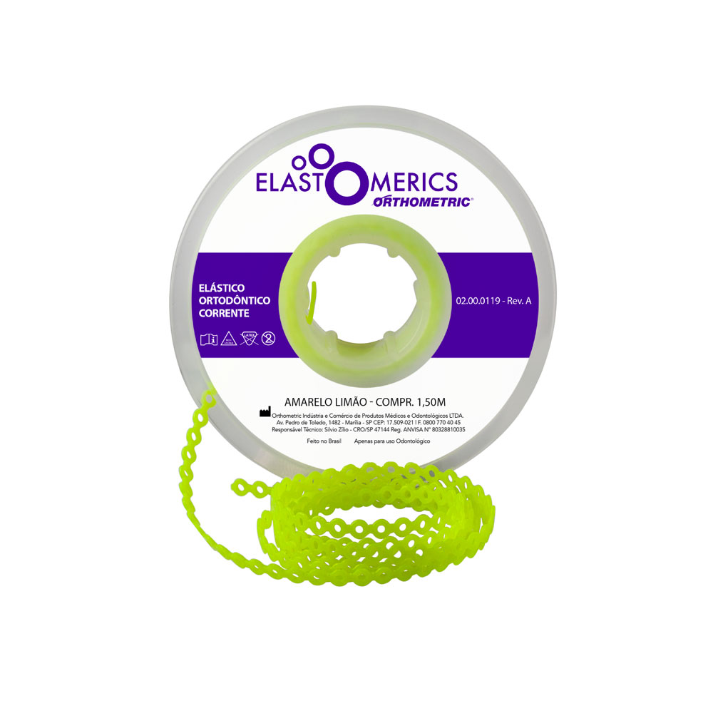 ELASTICOS CADENETA CORTO AMARILLO LIMON 1.5M ORTHOMETRIC