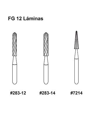 FRESA CARBIDE P/ACABADO (12) FG283-14 CILINDRICA RAZOR AMERICAN BURRS