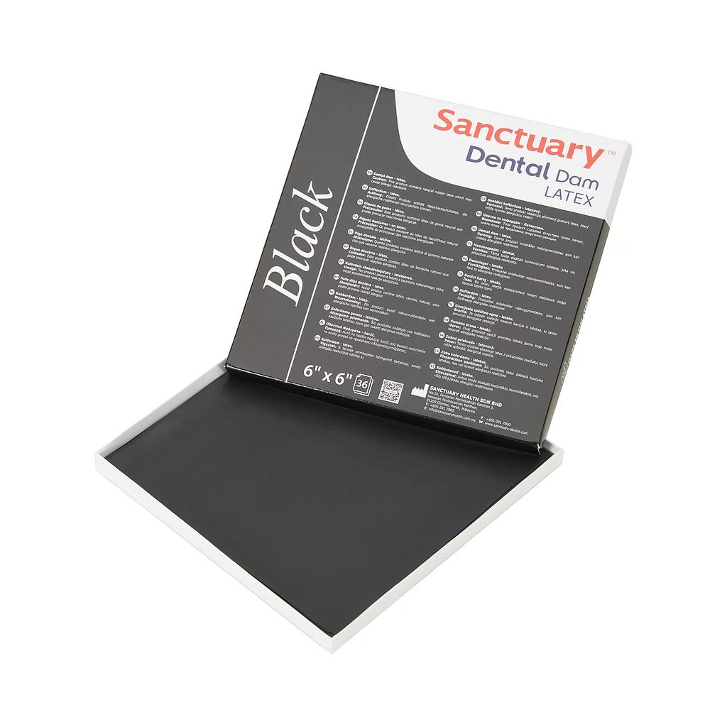 DIQUE GOMA 6"X6" SANCTUARY NEGRO MEDIO