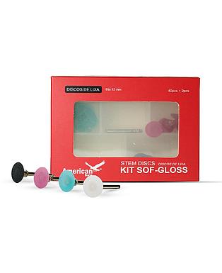 KIT P/TERMINACION Y PULIDO DISCOS SOFGLOSS 40/1 AMERICAN BURRS