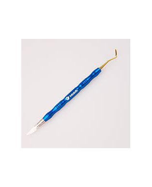 ESPATULA FLEXIBLE P/RESINA #04  AZUL INDUSBELLO