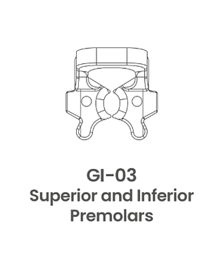 GRAPA P/AISLAMIENTO INDUSBELLO TRANSPARENTE G3 PREMOLARES SUP E INF KIT 15/1