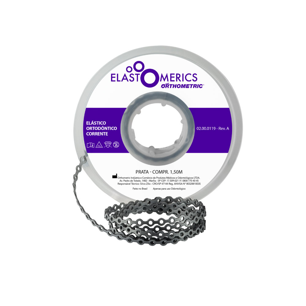 ELASTICOS CADENETA CORTO PLATA 1.5M ORTHOMETRIC