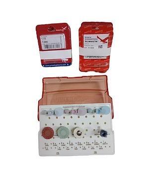KIT ACADEMICO PUCMM POSTGRADO TERMINACION Y PULIDO MAESTRIA PROSTODONCIA E IMPLANTOLOGIA ORAL AMERICAN BURRS