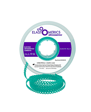 ELASTICOS CADENETA MEDIO PERLA VERDE 1.5M ORTHOMETRIC