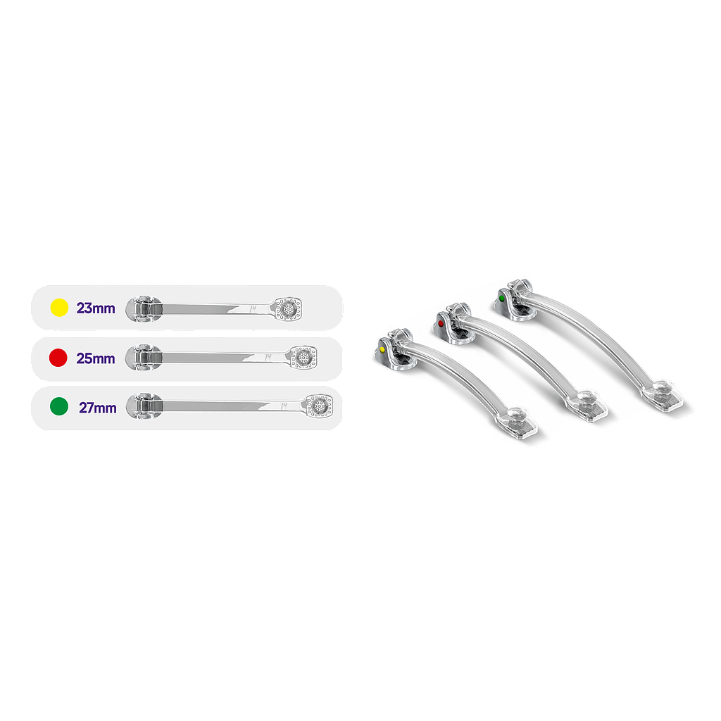 DISTALIZADOR ESTETICO ICERAM CLEAR 25MM (2 UN) ORTHOMETRIC