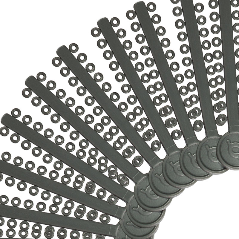ELASTICOS LIGADURAS MODULAR (CINZA) GRIS ORTHOMETRIC