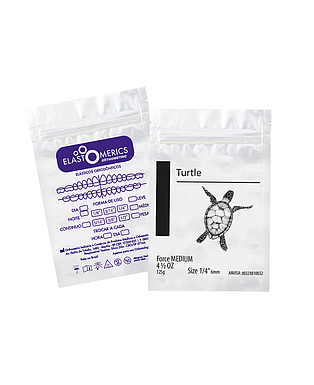 ELASTICOS INTRAORALES 1/4" MEDIO (4.5 OZ) ORTHOMETRIC