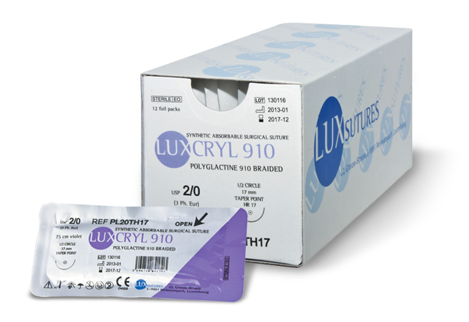 AGUJA DE SUTURA C/HILO #3/0 LUXCRYL LUXSUTURES