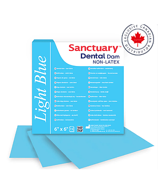 DIQUE GOMA 6"X6" SANCTUARY NON LATEX LIGHT BLUE MEDIO