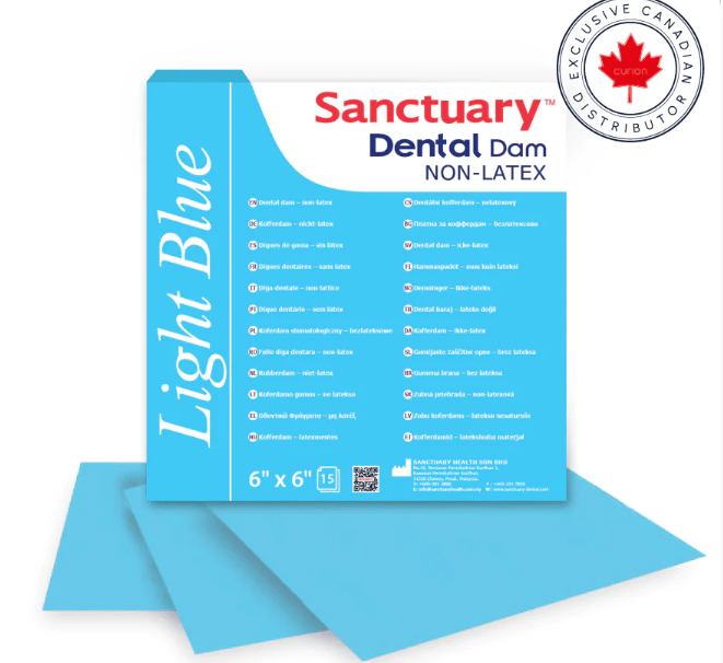 DIQUE GOMA 6"X6" SANCTUARY NON LATEX LIGHT BLUE MEDIO
