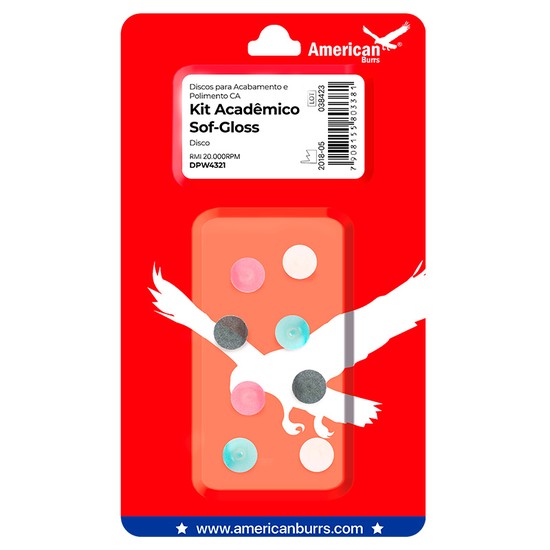KIT P/TERMINACION Y PULIDO DISCOS SOFGLOSS 8/1 AMERICAN BURRS