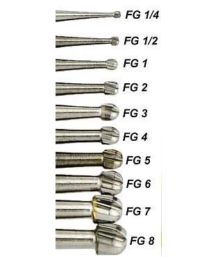 FRESA CARBIDE P/OPERATORIA FG1/2  ESFERICA RAZOR AMERICAN BURSS
