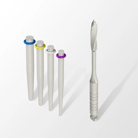 PERNO FIBRA VIDRIO LISO 0.5 C/FRESA INDUSBELLO