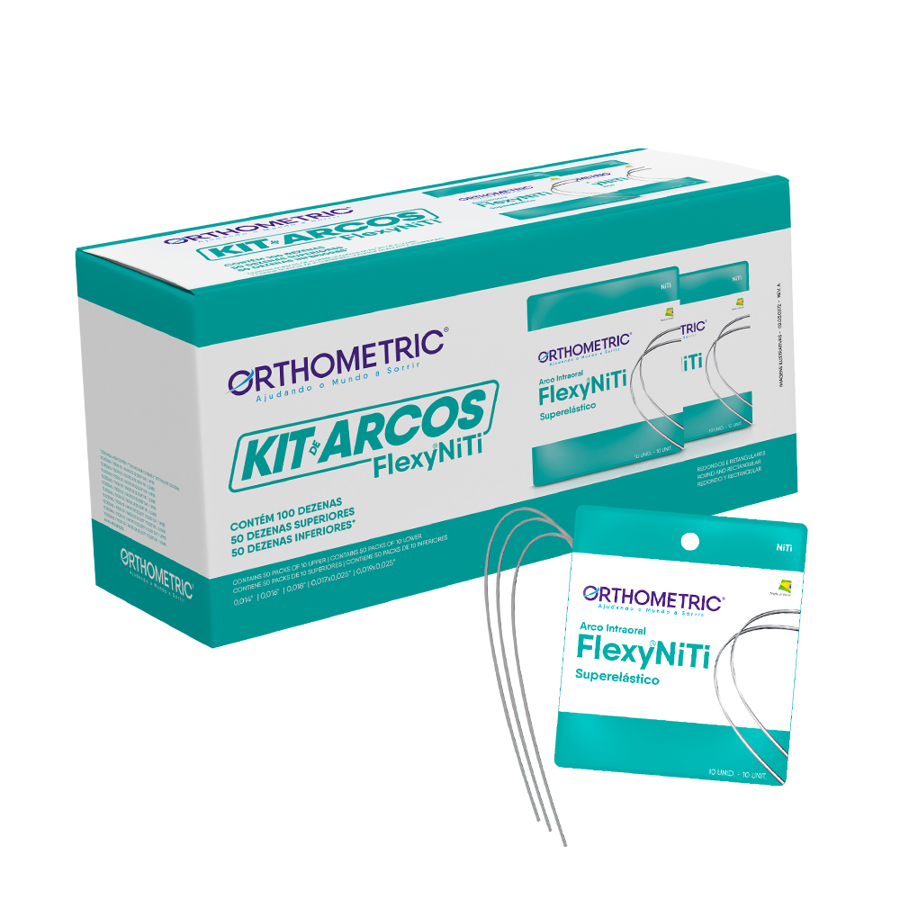 ARCO FLEXY NITI SUPER ELASTIC ORTHOMETRIC KIT 100 PAQUETES PROMO (REDONDOS+RECTANGULARES)