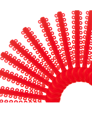 ELASTICOS LIGADURAS MODULAR ROJO CRISTAL ORTHOMETRIC