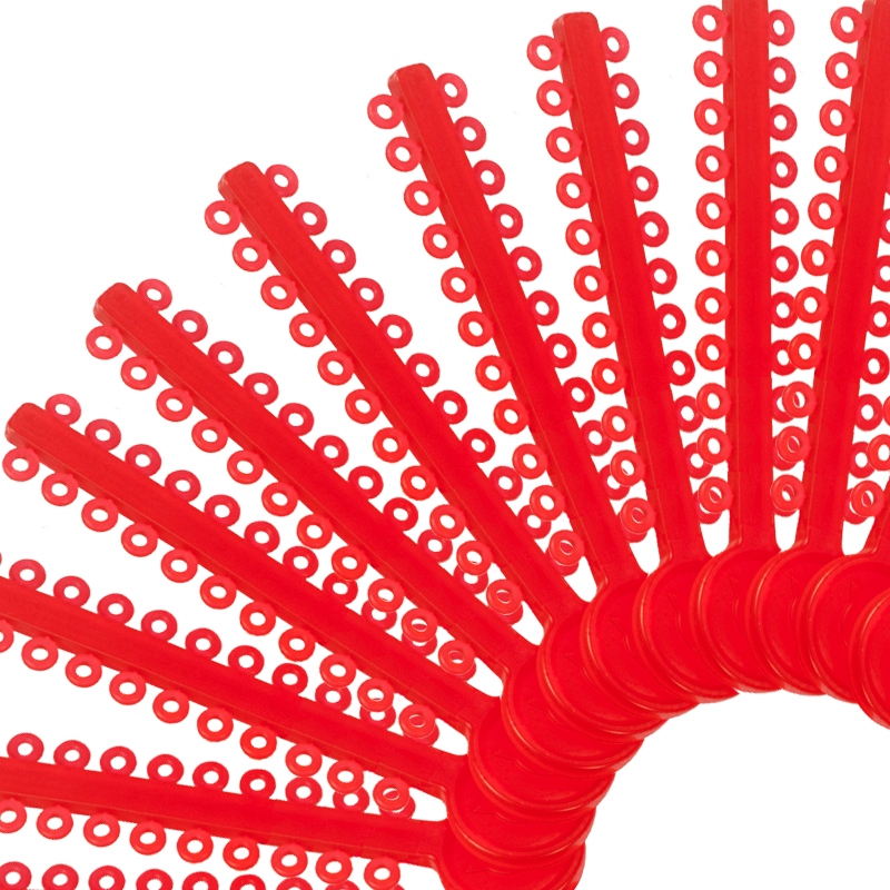 ELASTICOS LIGADURAS MODULAR ROJO CRISTAL ORTHOMETRIC