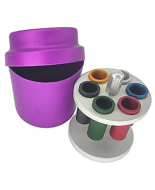 CAJA P/ESTERILIZAR ENDODONTICA REDONDA ENDOBOX MORADA GOLGRAN