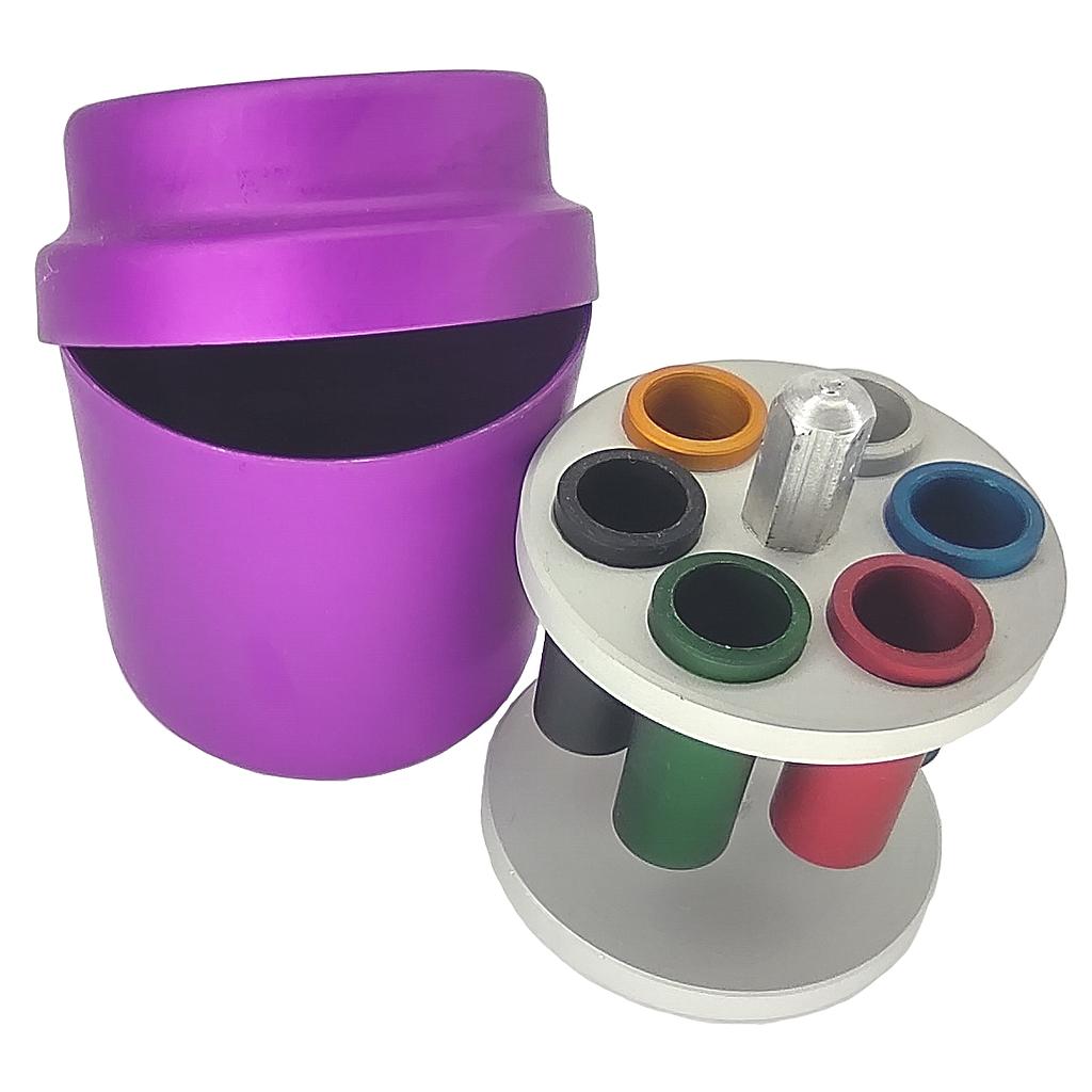 CAJA P/ESTERILIZAR ENDODONTICA REDONDA ENDOBOX MORADA GOLGRAN