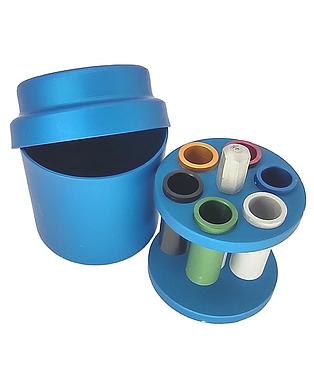 CAJA P/ESTERILIZAR ENDODONTICA REDONDA ENDOBOX AZUL GOLGRAN