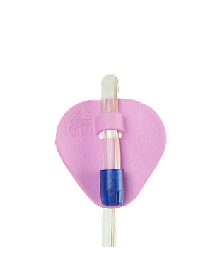 SOPORTE DE SILICONA CON ORIFICIO P/EYECTOR 50/1 ROSADO