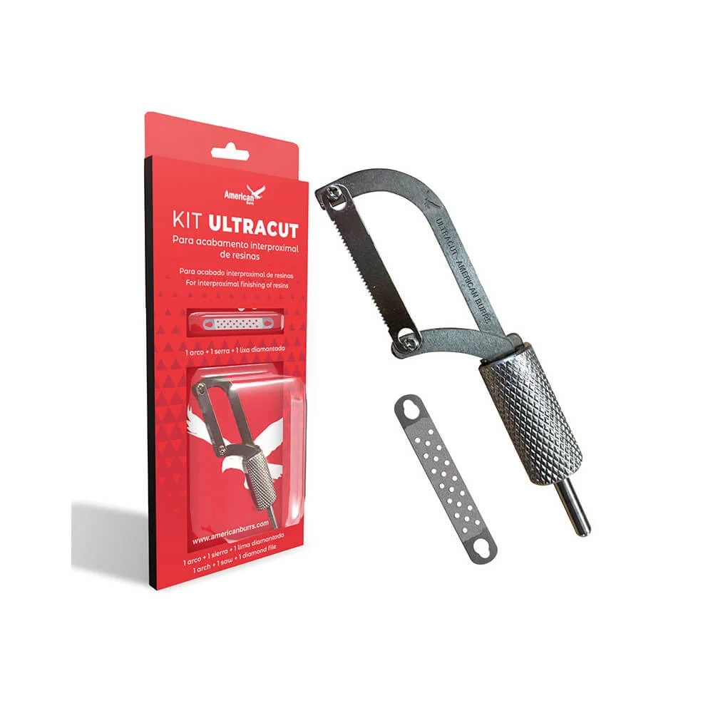 KIT ULTRACUT ARCO + SERRA ULTRACUT + TIRA MONOFACE GRAN FINA AMERICAN BURRS