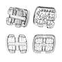 BRACKET ICERAM-P MBT ORTHOMETRIC KIT 1/1