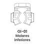 GRAPA P/AISLAMIENTO INDUSBELLO TRANSPARENTE G1 MOLARES INFERIORES KIT 15/1