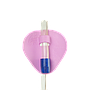 SOPORTE DE SILICONA CON ORIFICIO P/EYECTOR 50/1 ROSADO